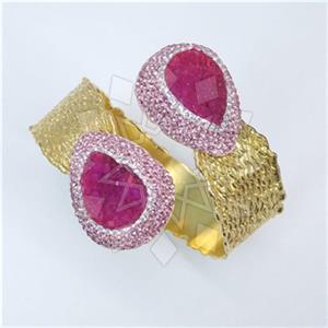 Fashion Gem and Crystals Cuff Bracelets