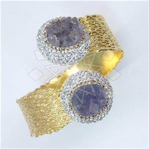 Fashion Gem and Crystals Cuff Bracelets
