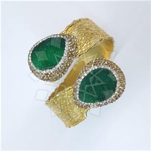 Fashion Gem and Crystals Cuff Bracelets