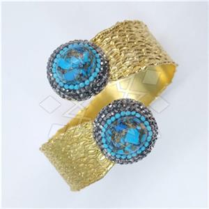 Fashion Gem and Crystals Cuff Bracelets