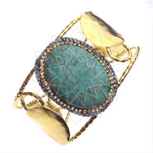 Fashion Gem and Crystals Cuff Bracelets