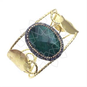 Fashion Gem and Crystals Cuff Bracelets
