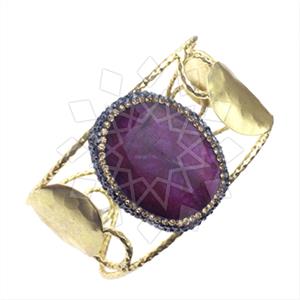 Fashion Gem and Crystals Cuff Bracelets