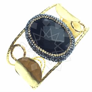 Fashion Gem and Crystals Cuff Bracelets