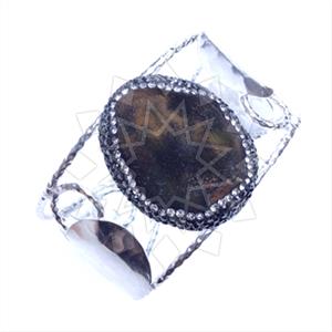 Fashion Gem and Crystals Cuff Bracelets