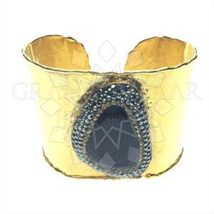 Fashion Gem and Crystals Cuff Bracelets