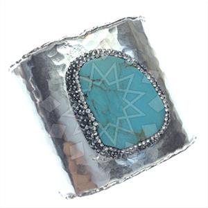 Fashion Gem and Crystals Cuff Bracelets