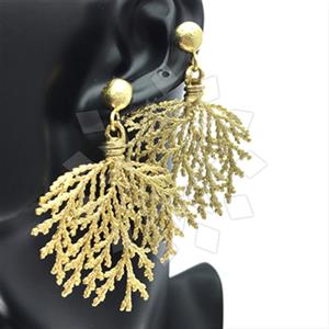 Fashion Tree and Leaf Gem and Crystals Dangle Earrings