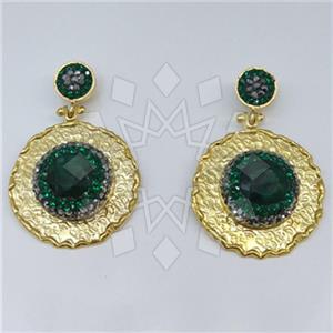 Fashion Gem and Crystals Dangle Earrings