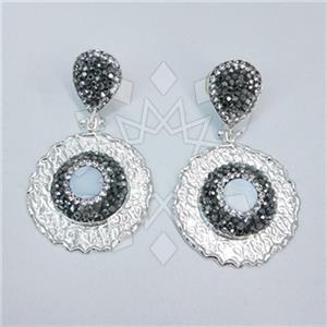 Fashion Gem and Crystals Dangle Earrings