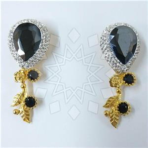 Fashion Gem and Crystals Single Drop Earrings