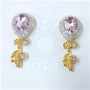 Fashion Gem and Crystals Single Drop Earrings