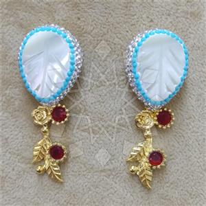 Fashion Gem and Crystals Single Drop Earrings