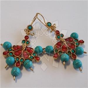 Fashion Handmade Artisan Brass  Statement Earring