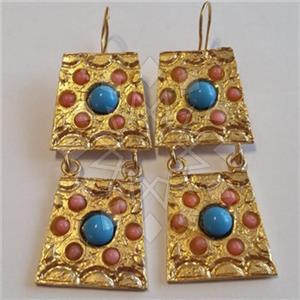 Fashion Handmade Artisan Brass  Statement Earring