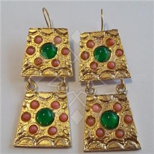 Fashion Handmade Artisan Brass  Statement Earring