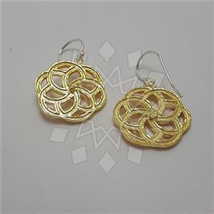 925 Sterling Silver Flower Dangle Earrings