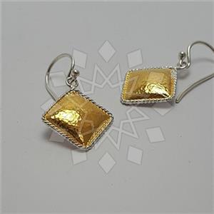 925 Sterling Silver Geometric Dangle Earrings