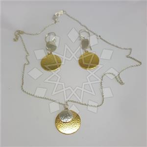 925 Sterling Silver Geometric Earrings Necklace Sets Package