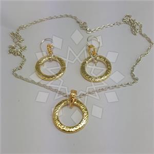 925 Sterling Silver Geometric Earrings Necklace Sets Package