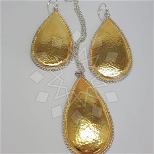 925 Sterling Silver Geometric Earrings Necklace Sets Package