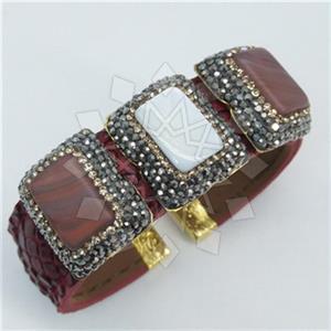 Fashion Gem and Crystals Cuff Bracelets