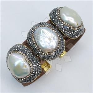 Fashion Gem and Crystals Cuff Bracelets
