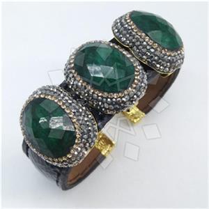 Fashion Gem and Crystals Cuff Bracelets