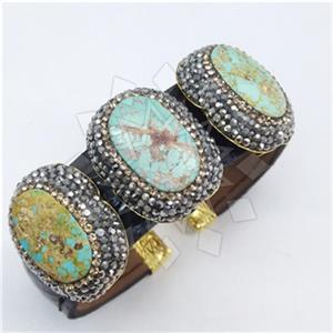 Fashion Gem and Crystals Cuff Bracelets