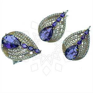 Turkish Silver Hurrem Sultan  Ring Earrings Sets
