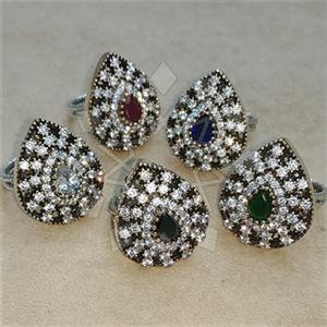 Turkish Silver Hurrem Sultan  Cocktail Rings
