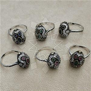 Turkish Silver Hurrem Sultan  Cocktail Rings