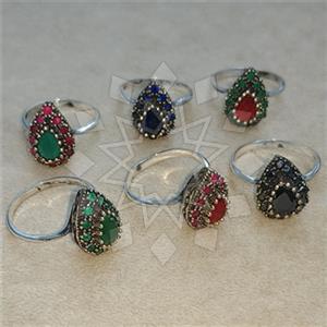 Turkish Silver Hurrem Sultan  Cocktail Rings
