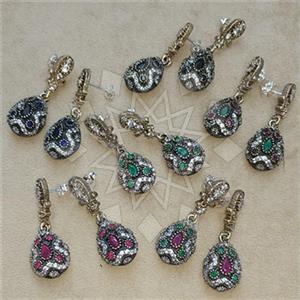 Turkish Silver Hurrem Sultan  Dangle Earrings