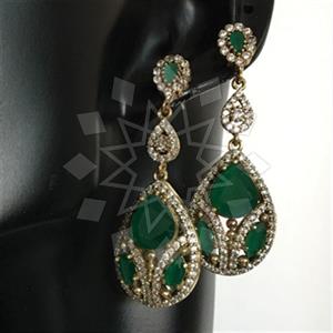 Turkish Silver Hurrem Sultan  Dangle Earrings