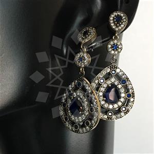 Turkish Silver Hurrem Sultan  Dangle Earrings