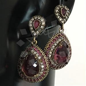 Turkish Silver Hurrem Sultan  Dangle Earrings