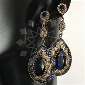 Turkish Silver Hurrem Sultan  Dangle Earrings
