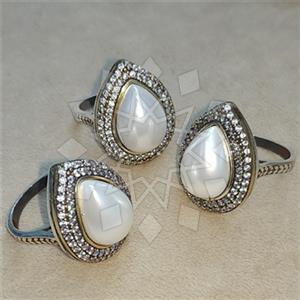 Turkish Silver Hurrem Sultan  Gemstone Rings