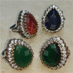Turkish Silver Hurrem Sultan  Gemstone Rings