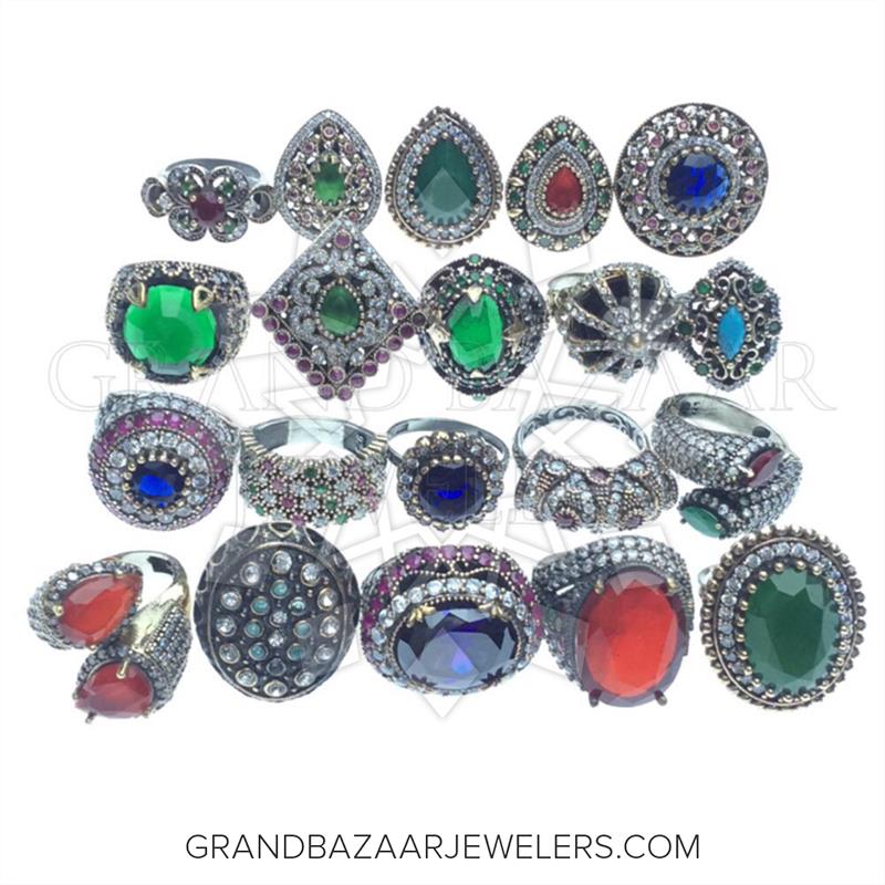 Diamond and Multi Gemstone Encrusted Ring – Amor Fine Jewelry