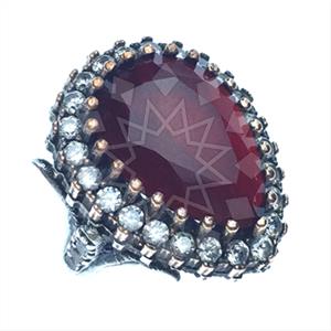 Turkish Silver Hurrem Sultan  Gemstone Rings