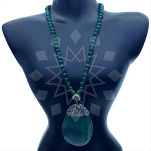 Fashion Gem and Crystals Beaded Necklace