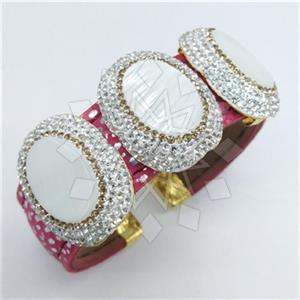 Fashion Gem and Crystals Cuff Bracelets