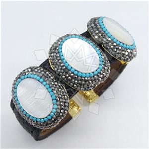 Fashion Gem and Crystals Cuff Bracelets