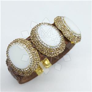 Fashion Gem and Crystals Cuff Bracelets