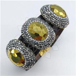 Fashion Gem and Crystals Cuff Bracelets