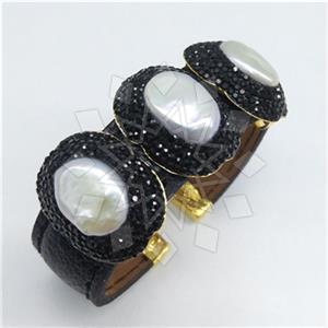 Fashion Gem and Crystals Cuff Bracelets