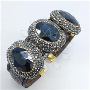 Fashion Gem and Crystals Cuff Bracelets