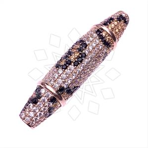 925 Sterling Silver Leopard Pattern  Cocktail Rings